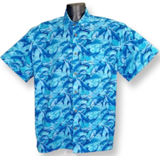 Dolphin Hawaiian Aloha Shirt